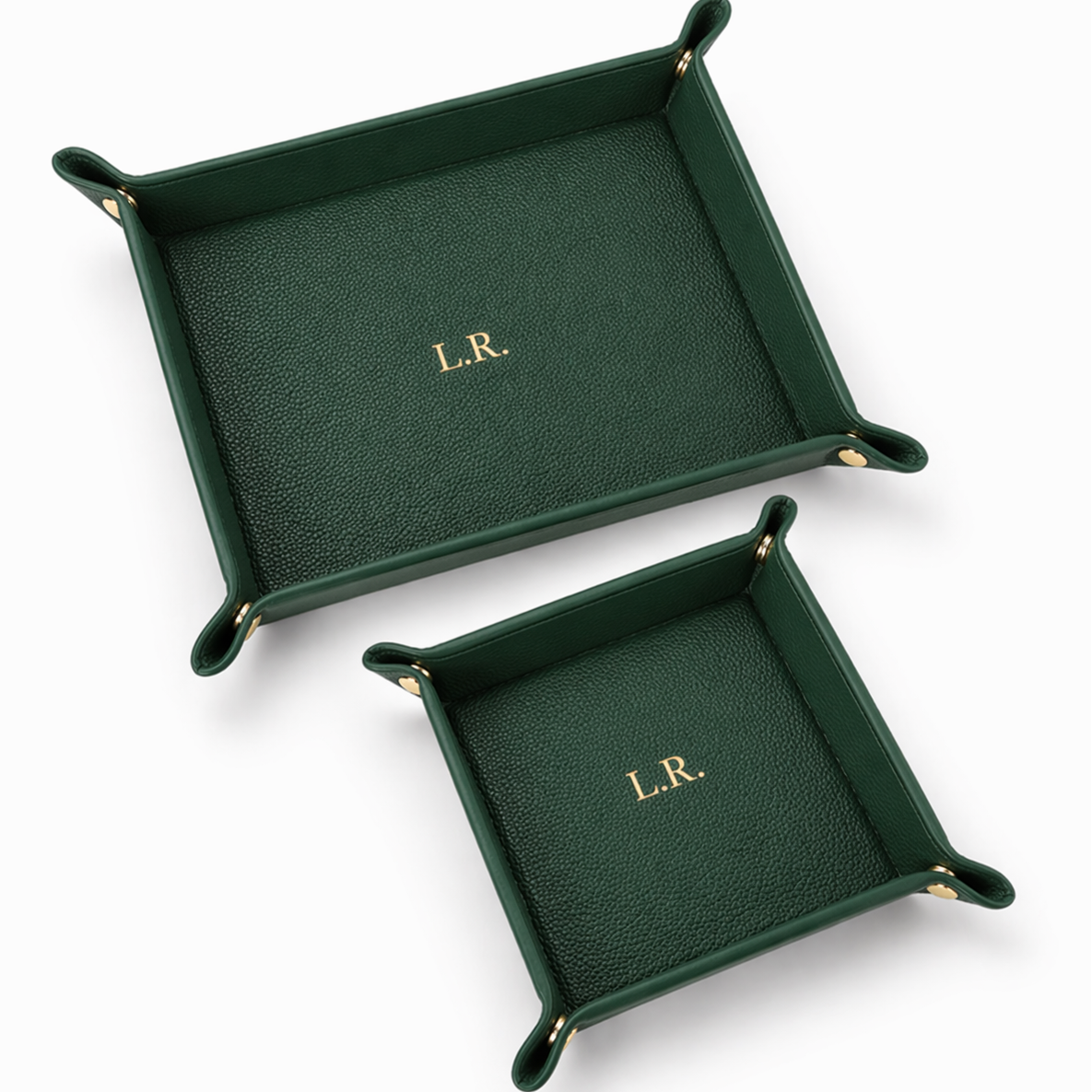 Pine Personalized Pebble Texture Leather Organizer