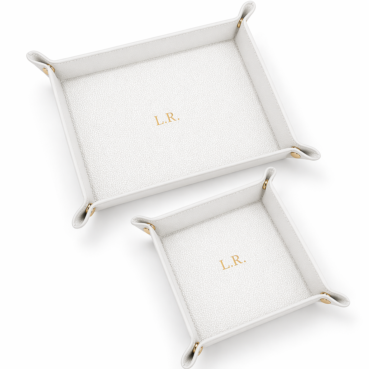 Crème Personalized Pebble Texture Leather Organizer