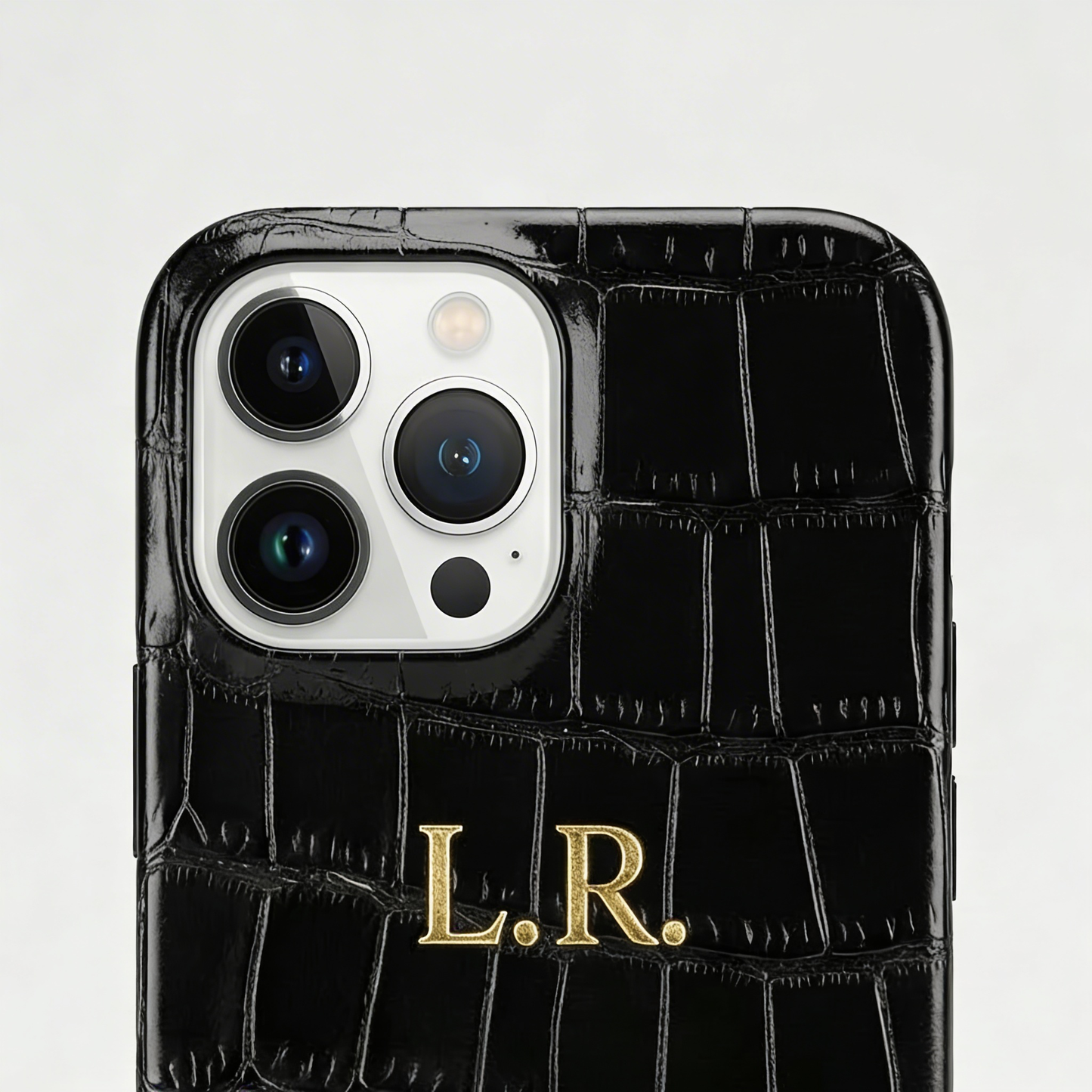 Obsidian Personalized Crocodile Leather iPhone Case