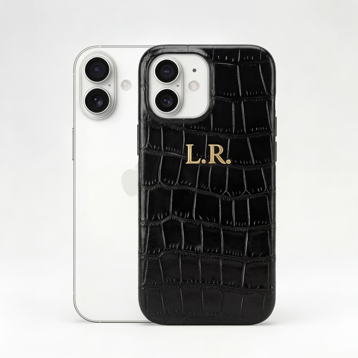 Obsidian Personalized Crocodile Leather iPhone Case