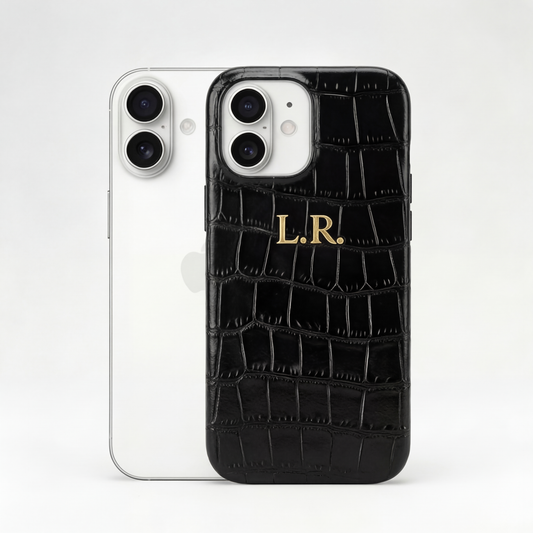 Obsidian Personalized Crocodile Leather iPhone Case
