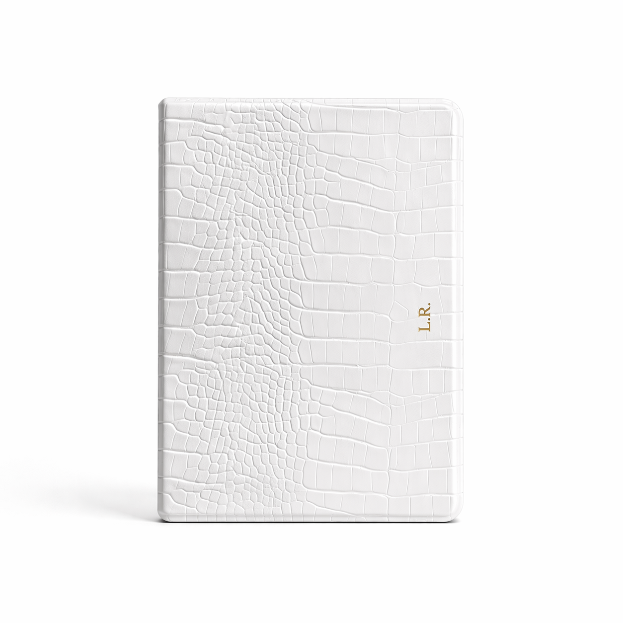 Crème Personalized Crocodile Leather iPad Case and Stand