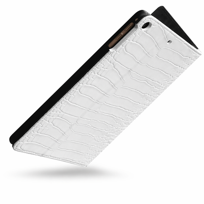 Crème Personalized Crocodile Leather iPad Case and Stand