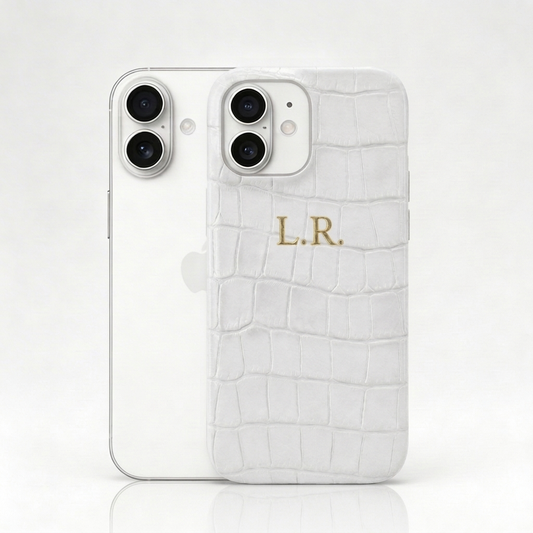 Crème Personalized Crocodile Leather iPhone Case