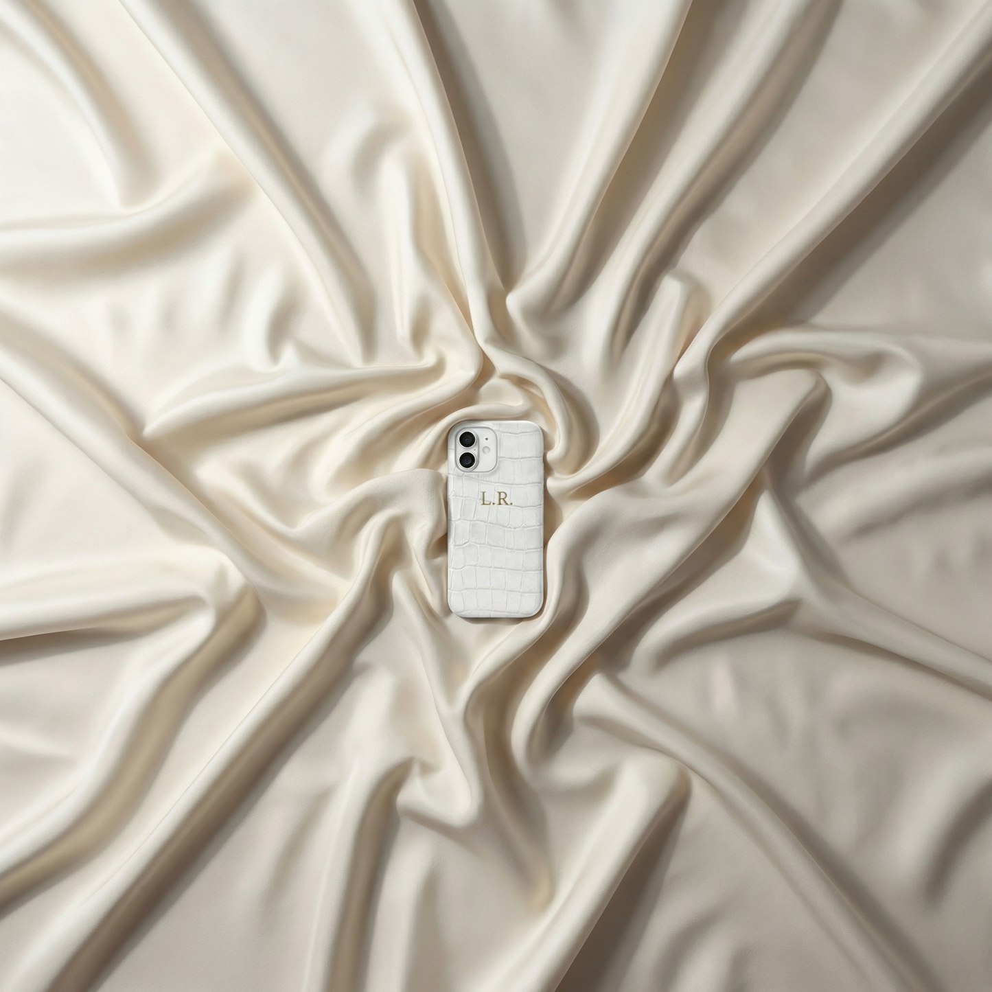 Crème Personalized Crocodile Leather iPhone Case