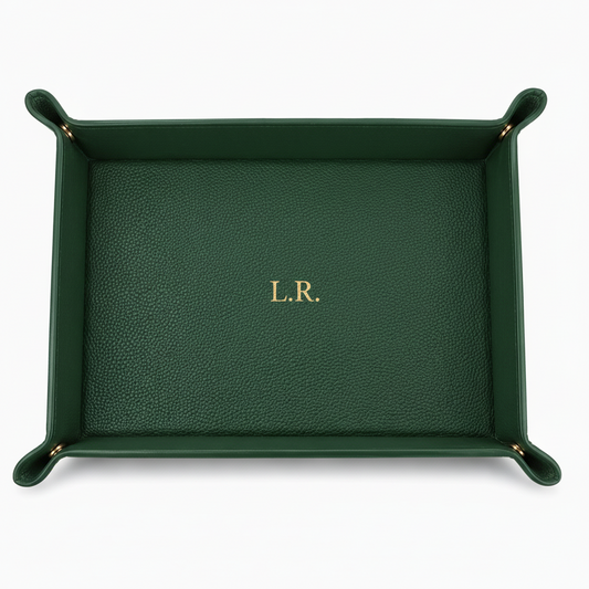 Pine Personalized Pebble Texture Leather Organizer