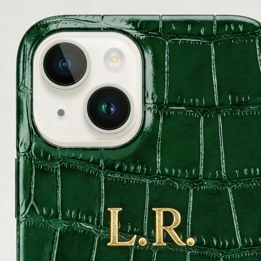 Pine Personalized Crocodile Leather iPhone Case