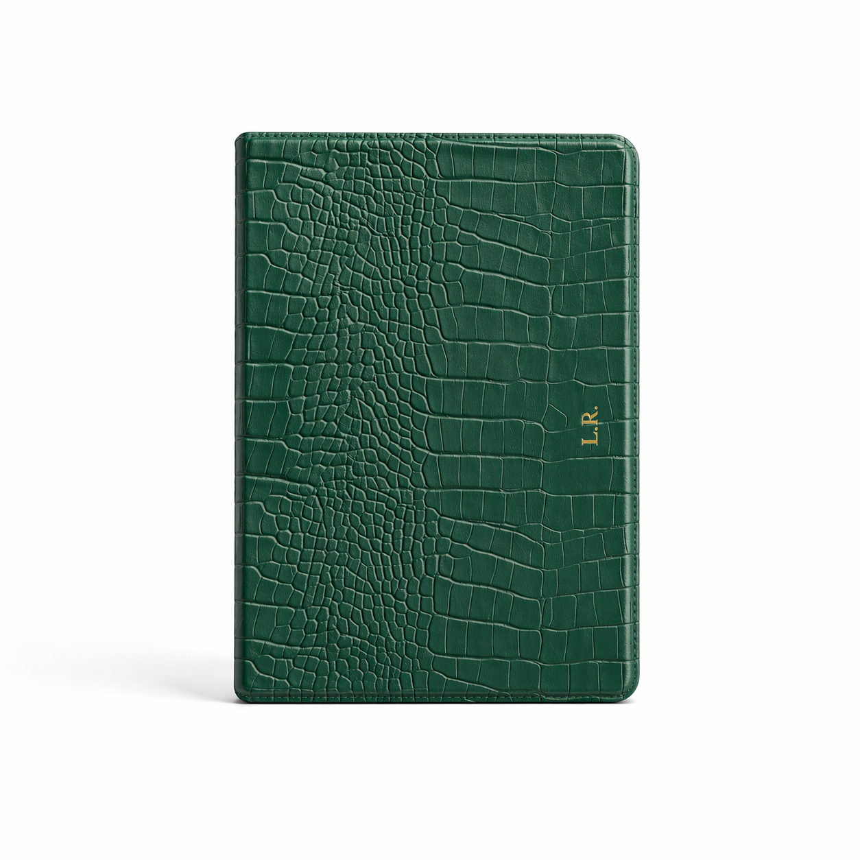 Pine Personalized Crocodile Leather iPad Case and Stand
