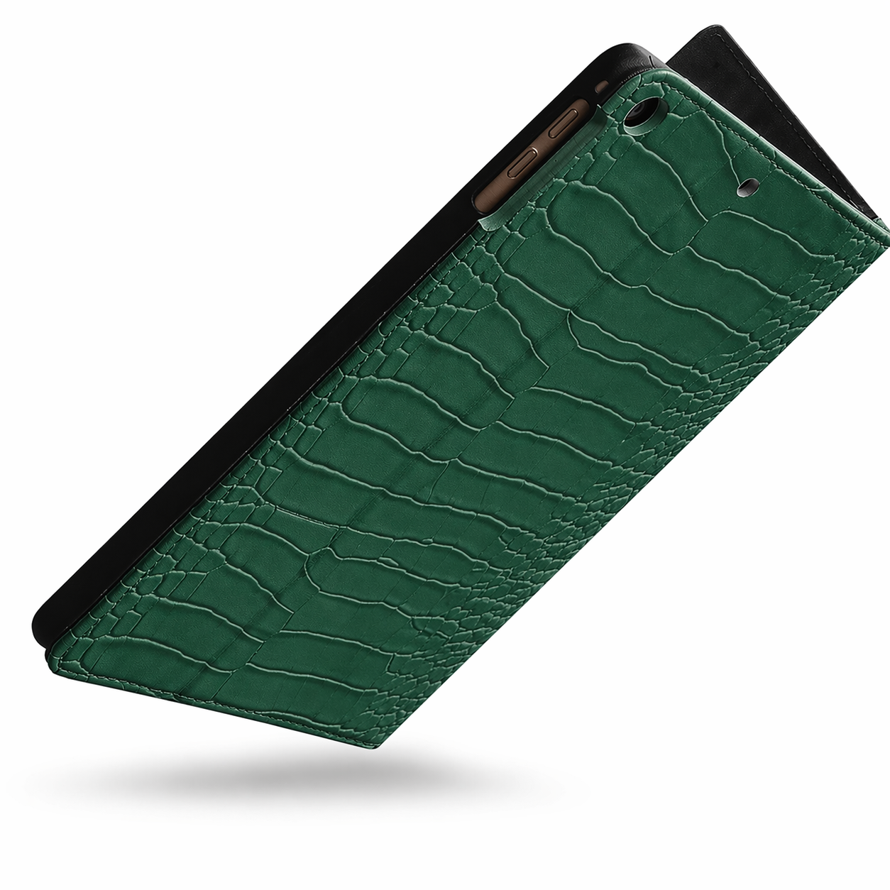 Pine Personalized Crocodile Leather iPad Case and Stand