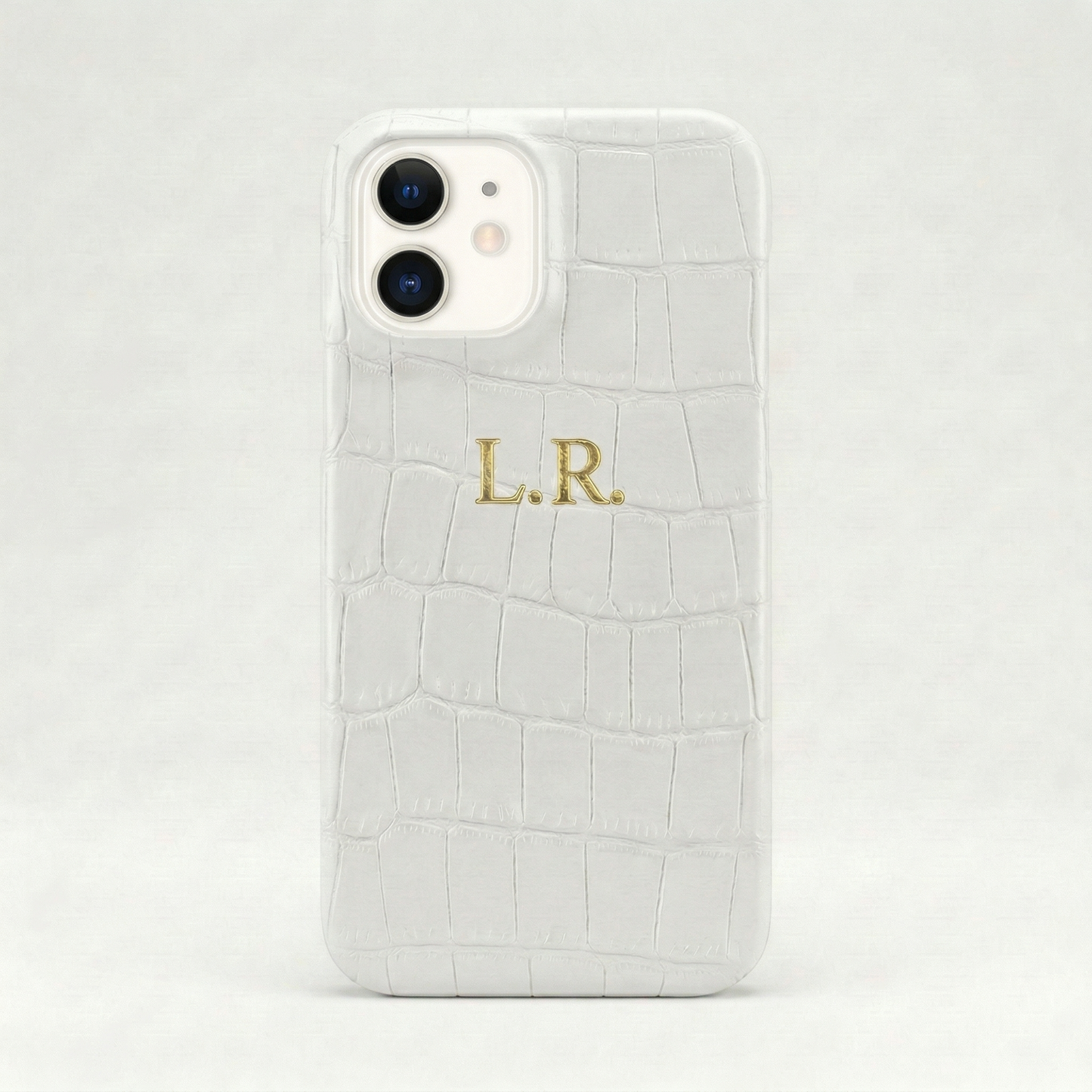 Crème Personalized Crocodile Leather iPhone Case