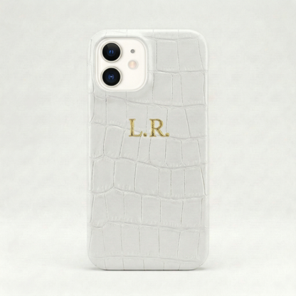 Crème Personalized Crocodile Leather iPhone Case