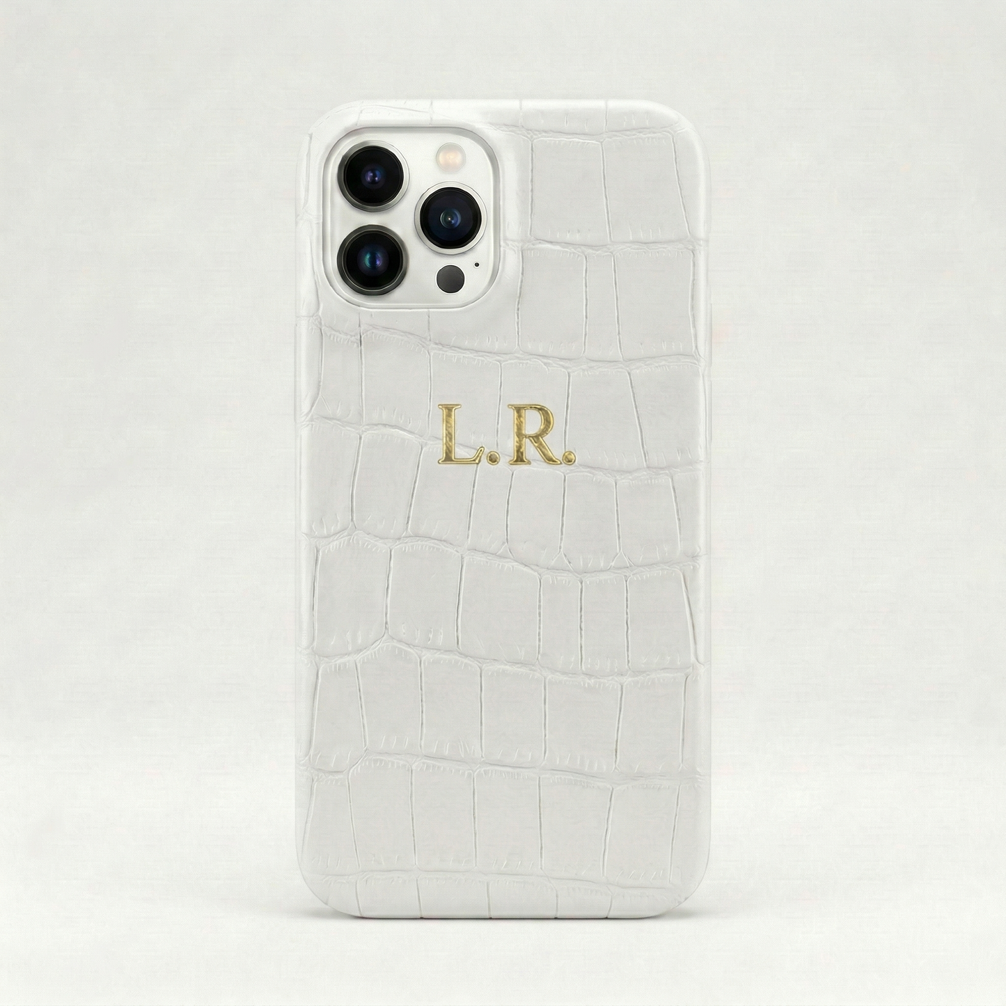 Crème Personalized Crocodile Leather iPhone Case