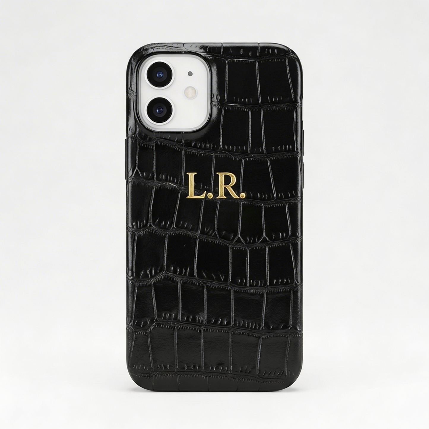 Obsidian Personalized Crocodile Leather iPhone Case