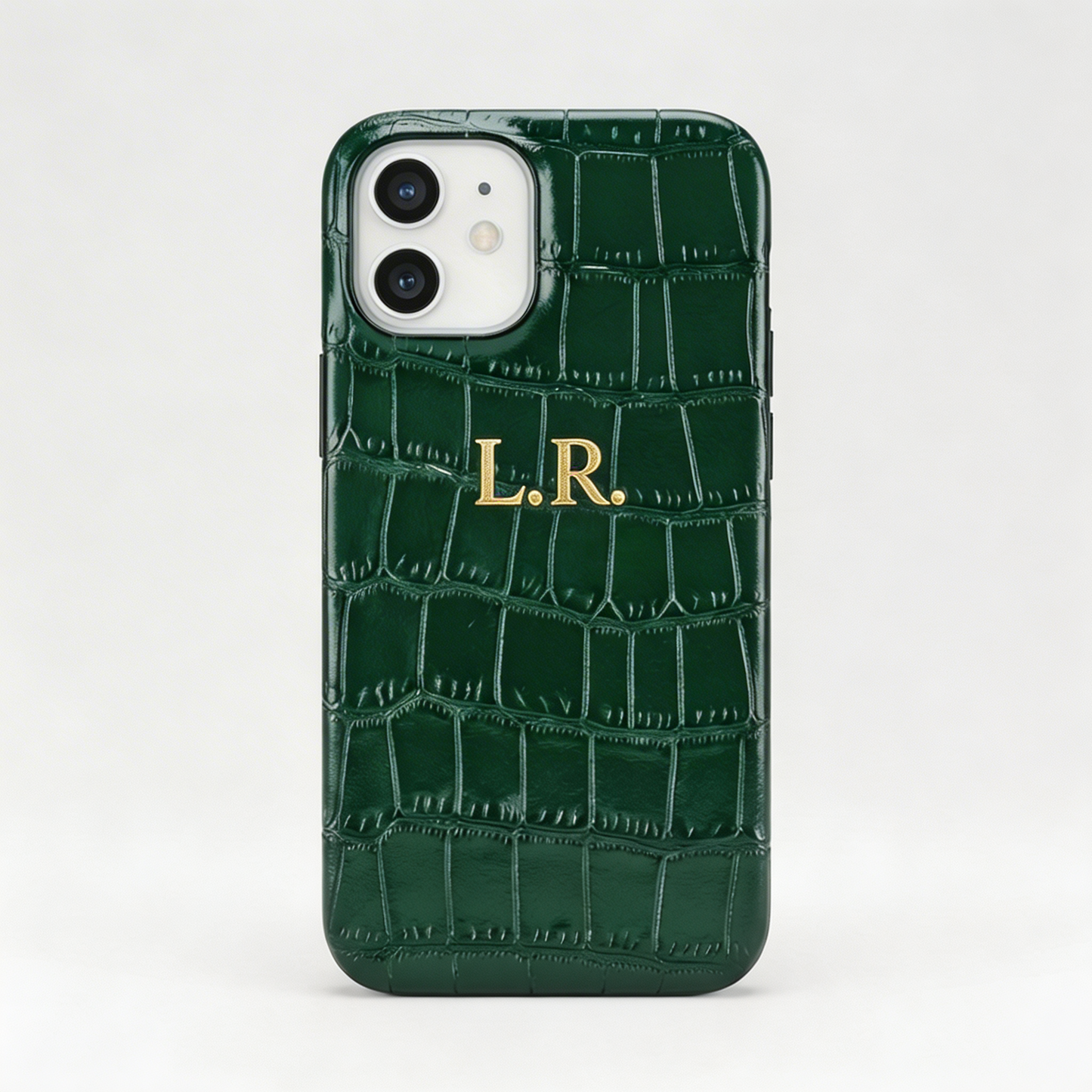 Pine Personalized Crocodile Leather iPhone Case