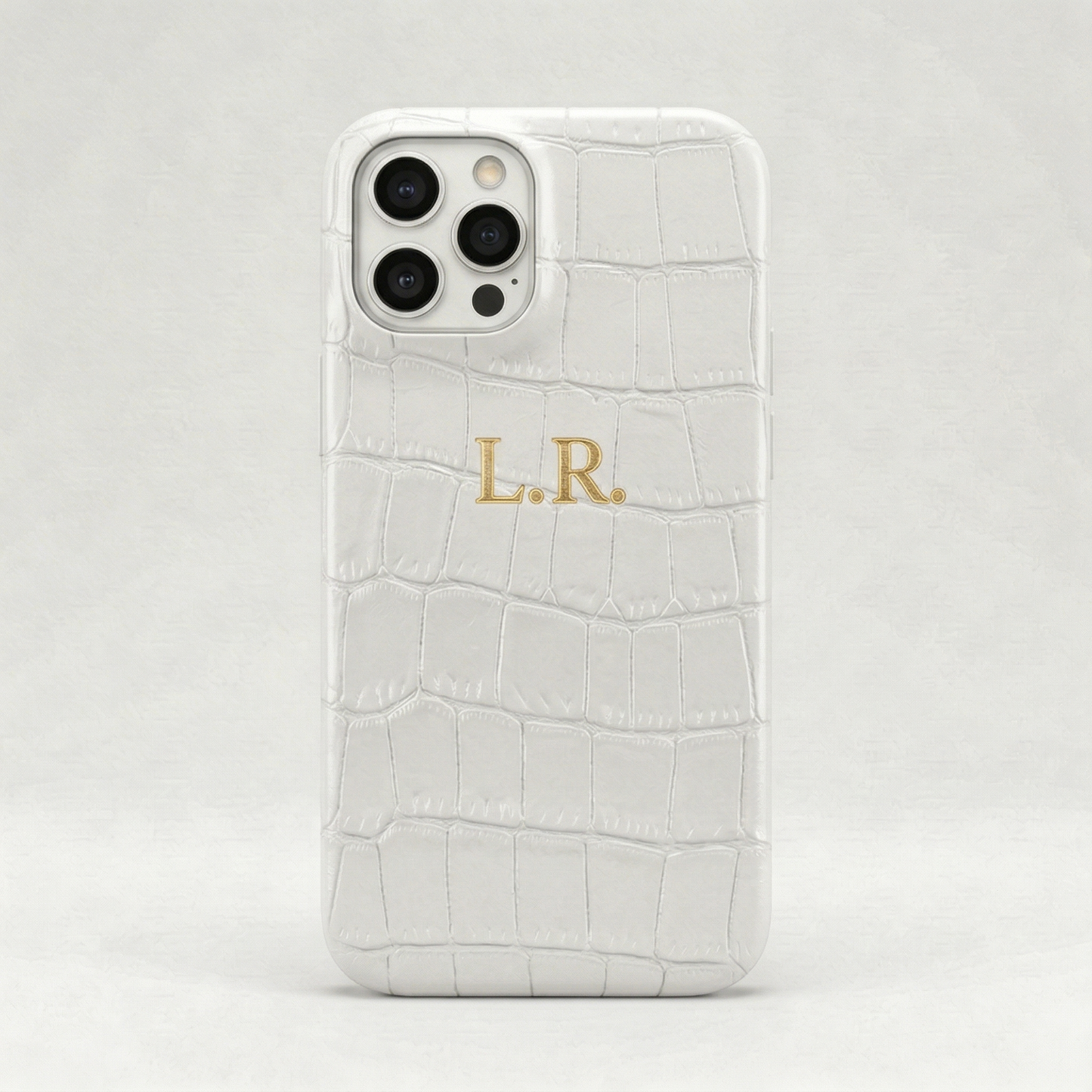 Crème Personalized Crocodile Leather iPhone Case