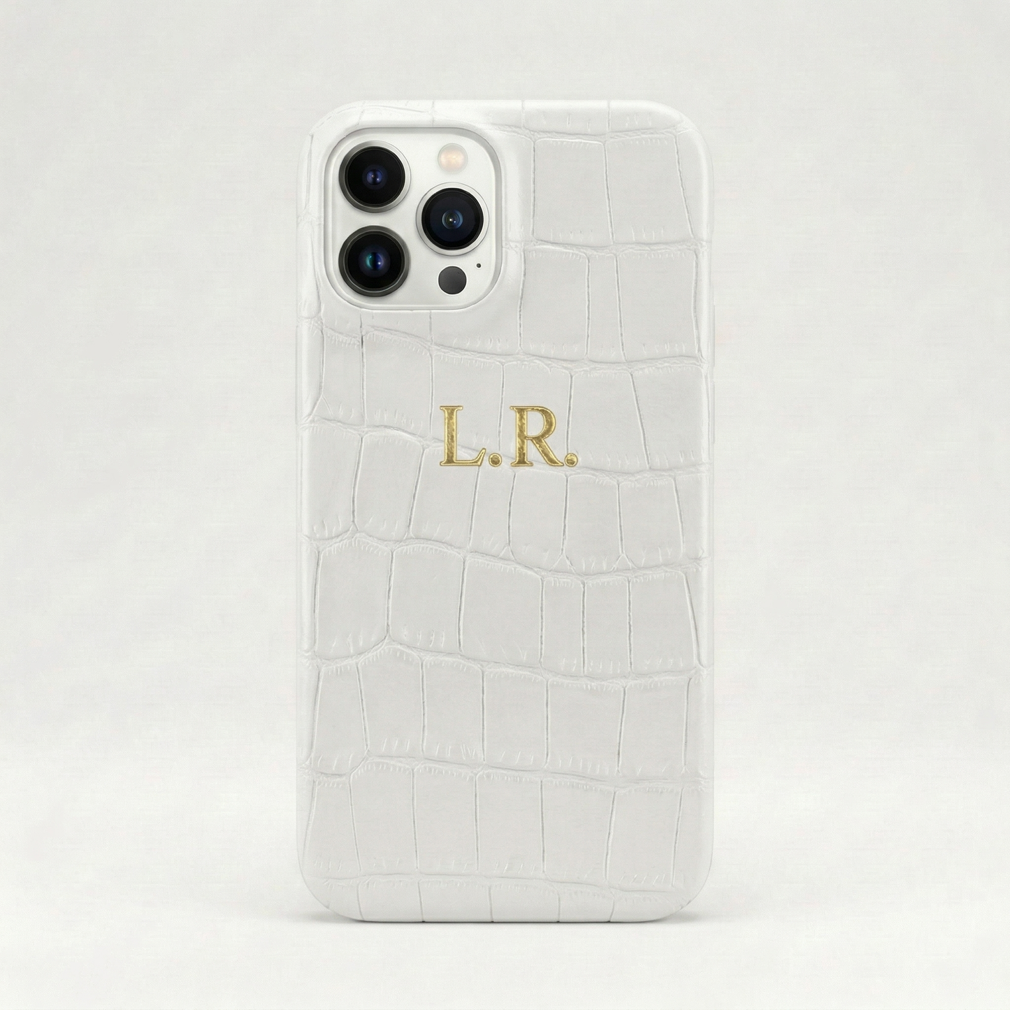 Crème Personalized Crocodile Leather iPhone Case