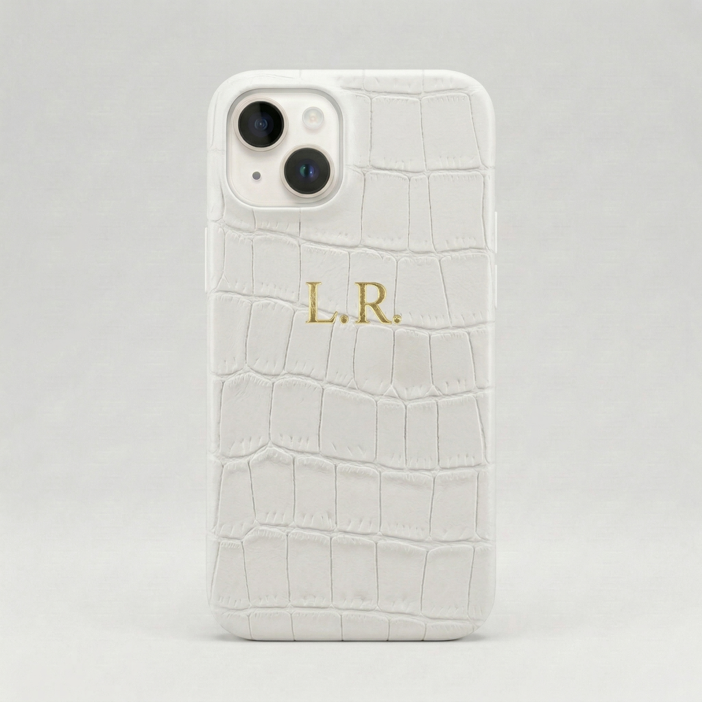 Crème Personalized Crocodile Leather iPhone Case