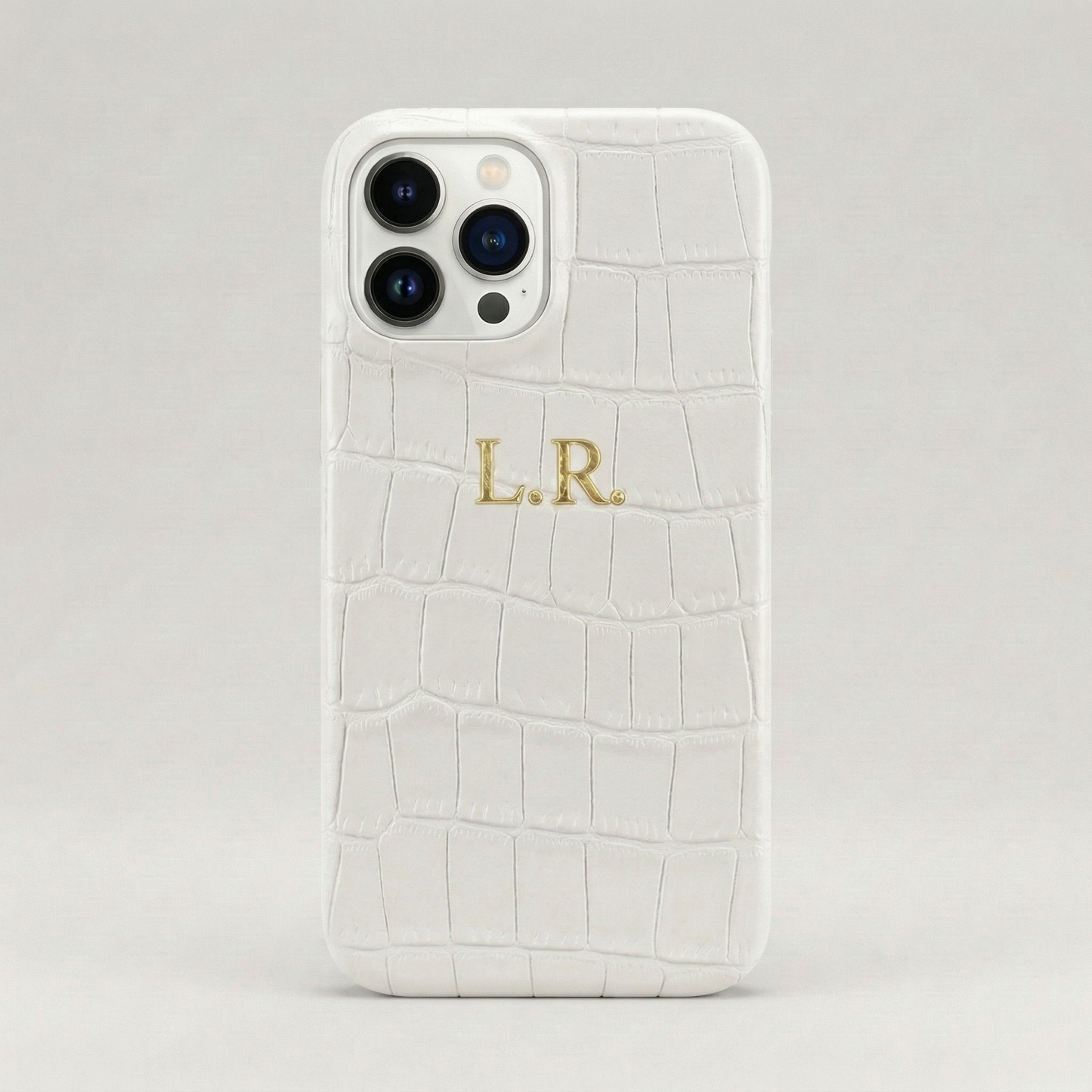 Crème Personalized Crocodile Leather iPhone Case