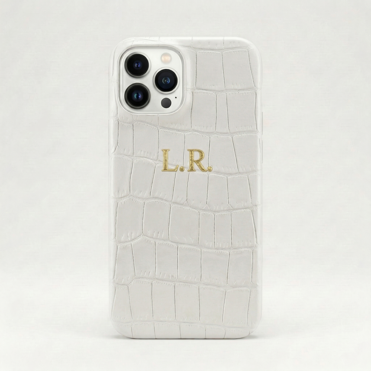 Crème Personalized Crocodile Leather iPhone Case
