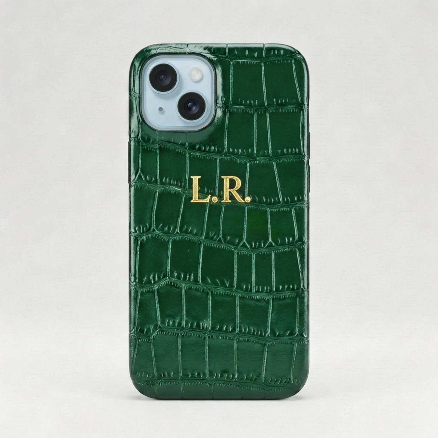 Pine Personalized Crocodile Leather iPhone Case