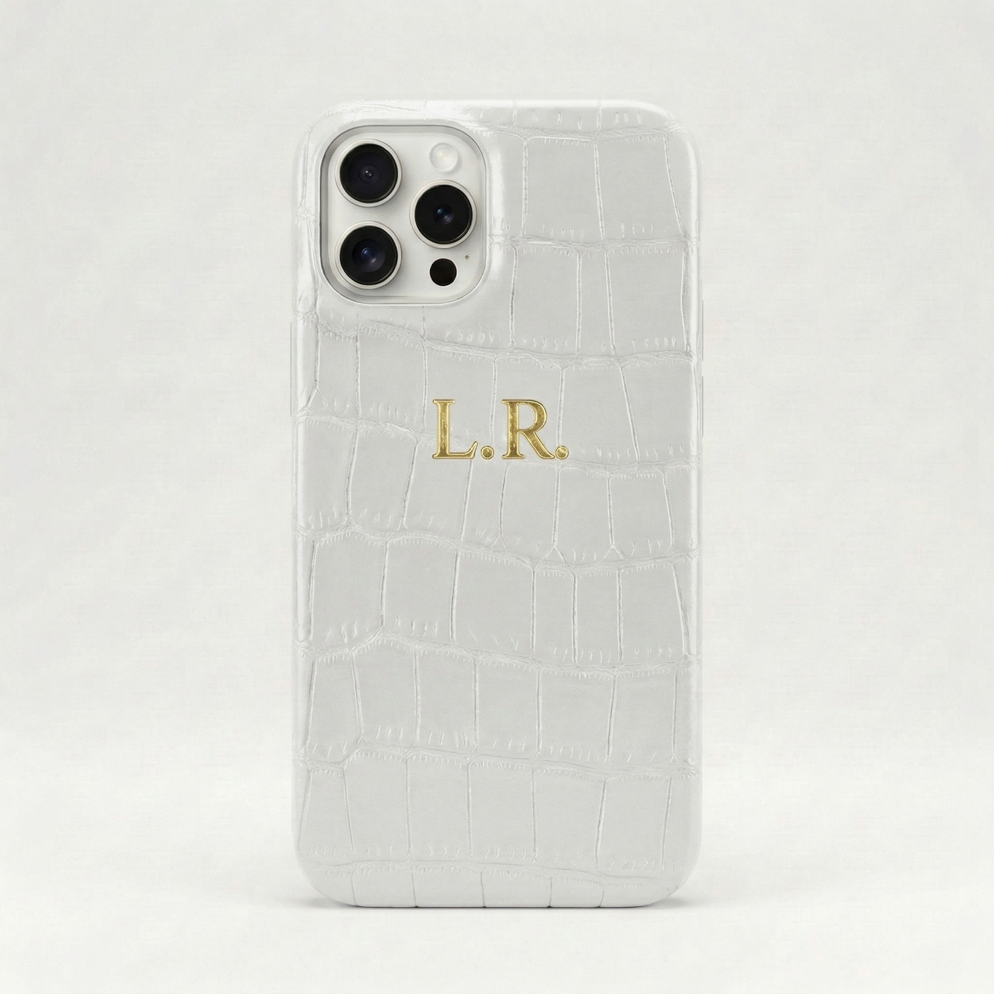 Crème Personalized Crocodile Leather iPhone Case