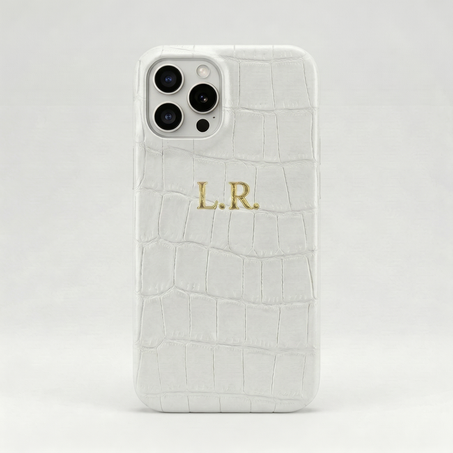 Crème Personalized Crocodile Leather iPhone Case