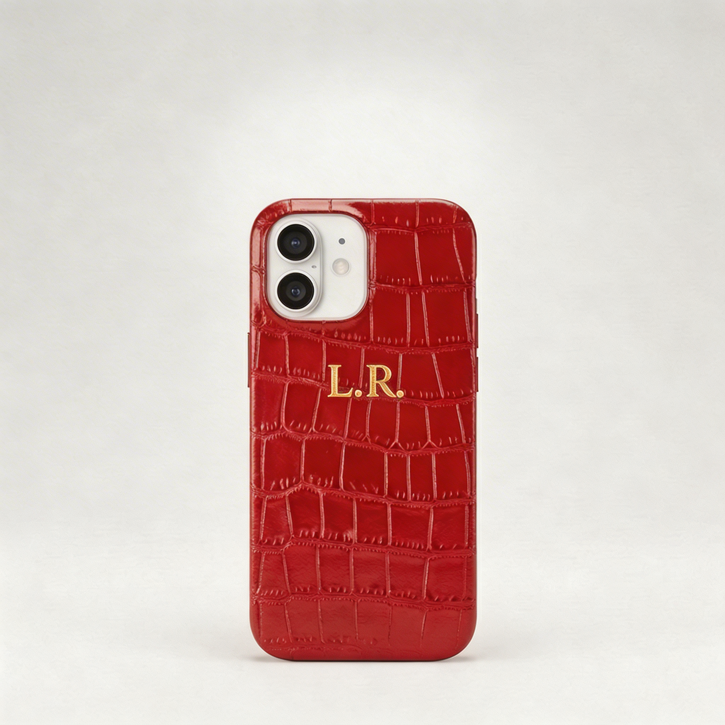 Crimson Personalized Crocodile Leather iPhone Case