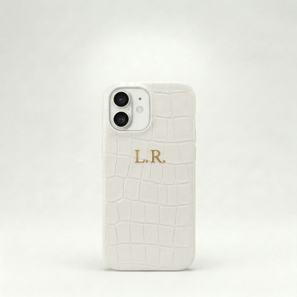 Crème Personalized Crocodile Leather iPhone Case