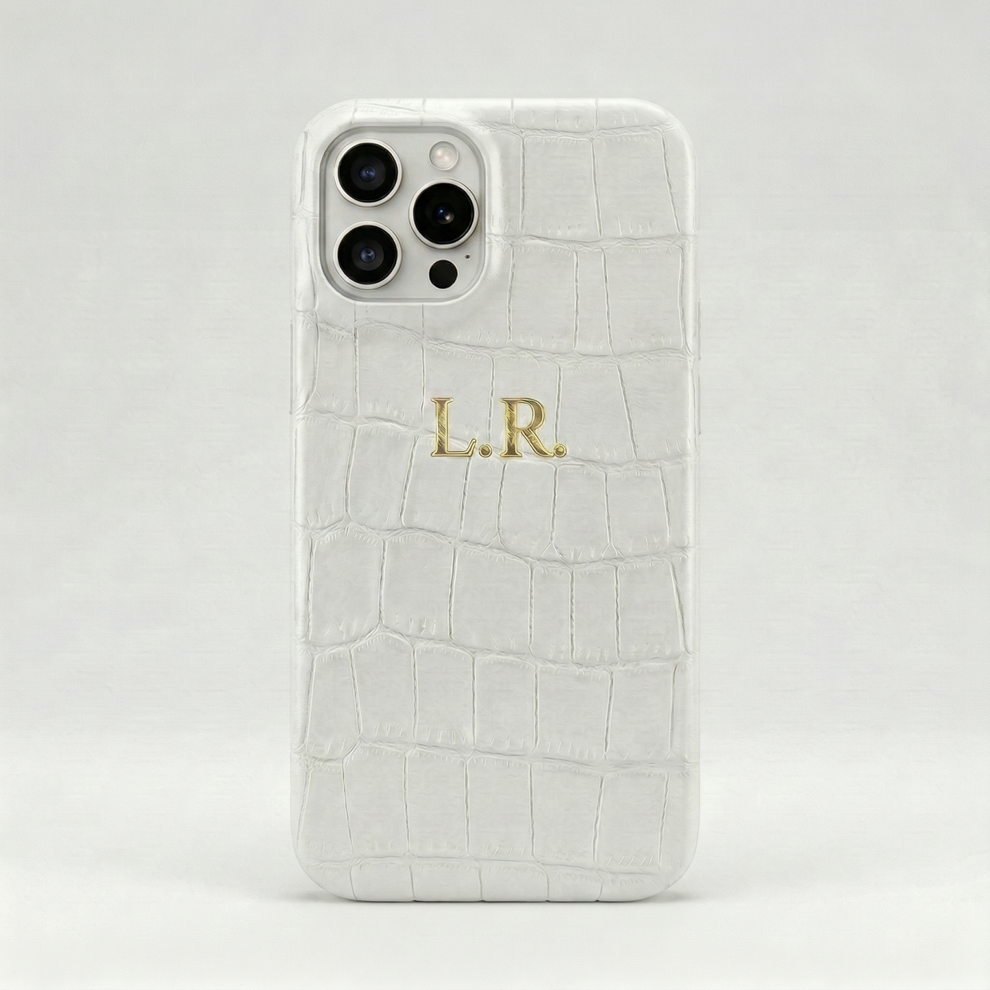 Crème Personalized Crocodile Leather iPhone Case