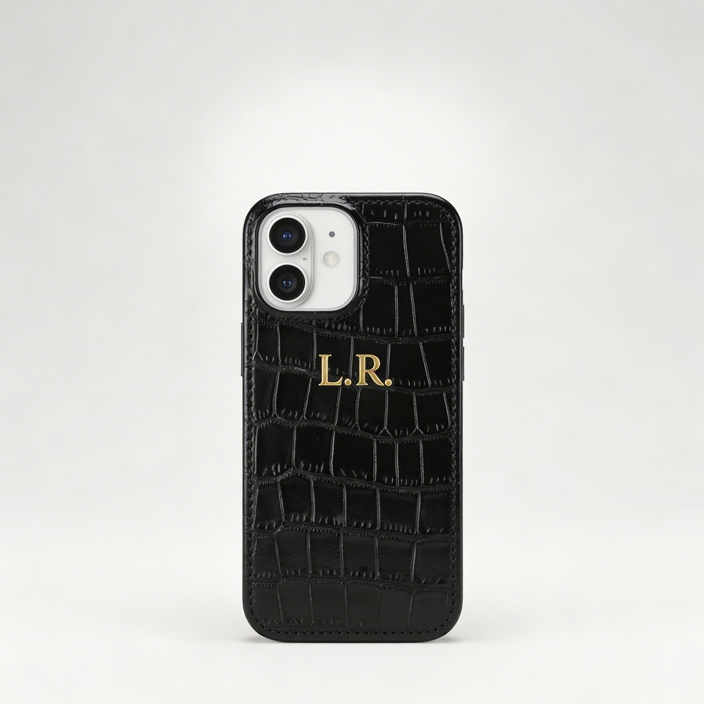 Obsidian Personalized Crocodile Leather iPhone Case