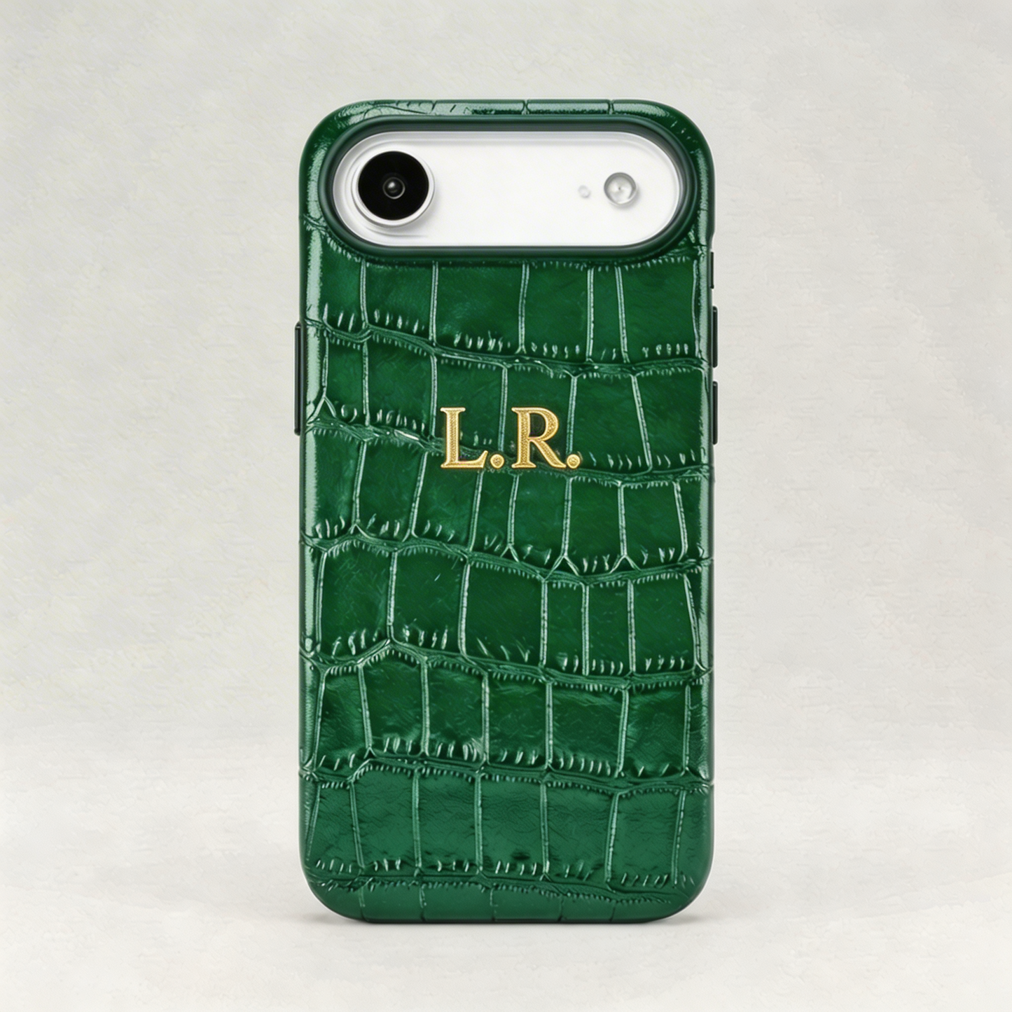 Pine Personalized Crocodile Leather iPhone Case