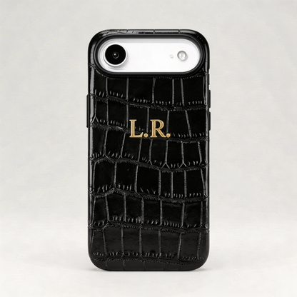 Obsidian Personalized Crocodile Leather iPhone Case