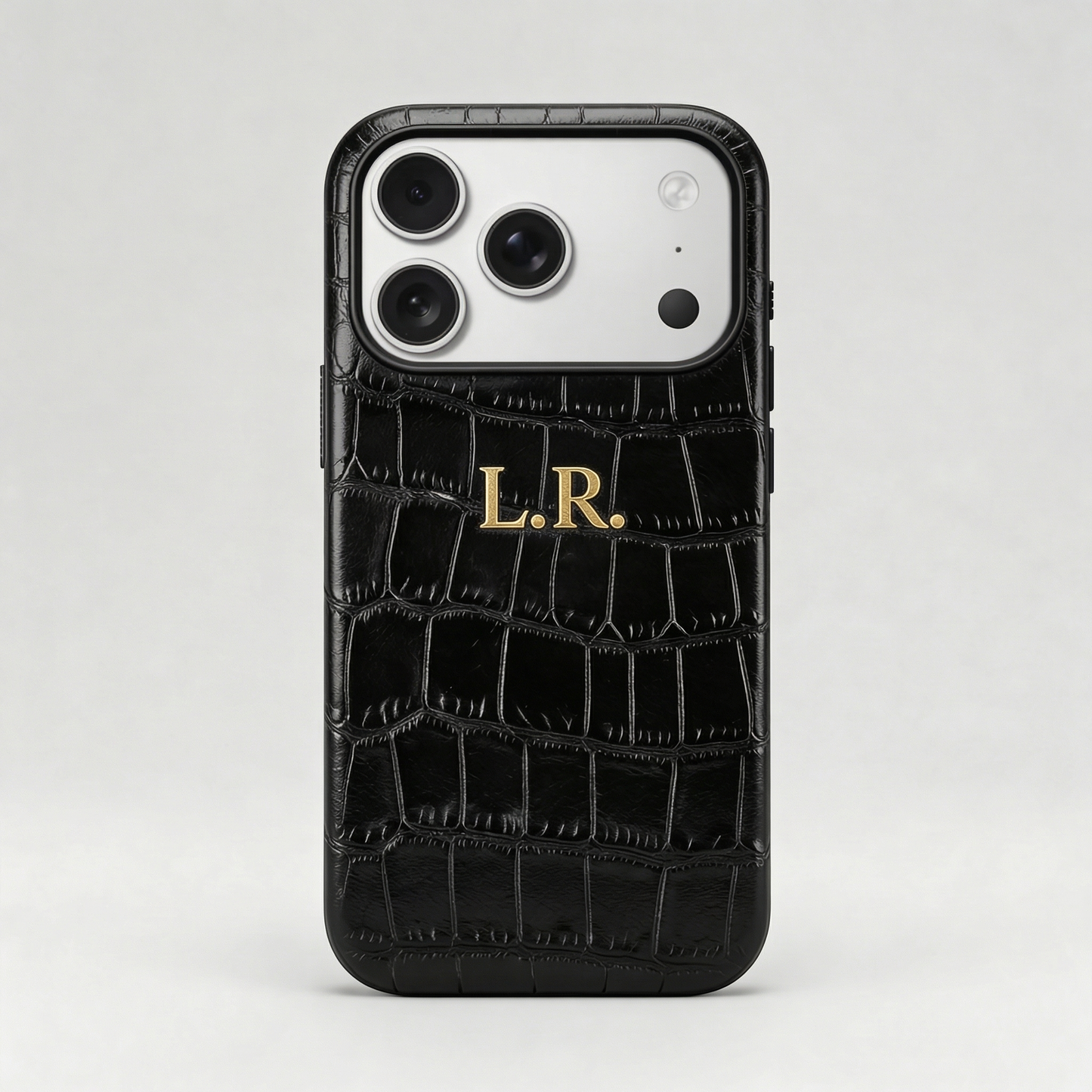 Obsidian Personalized Crocodile Leather iPhone Case