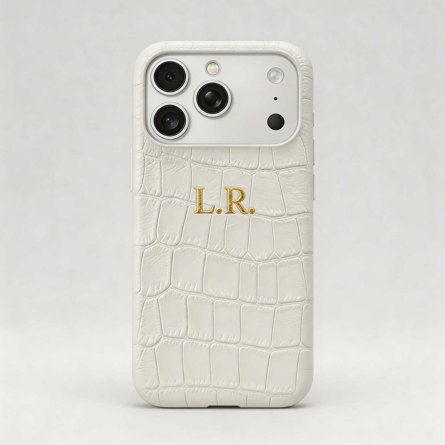 Crème Personalized Crocodile Leather iPhone Case