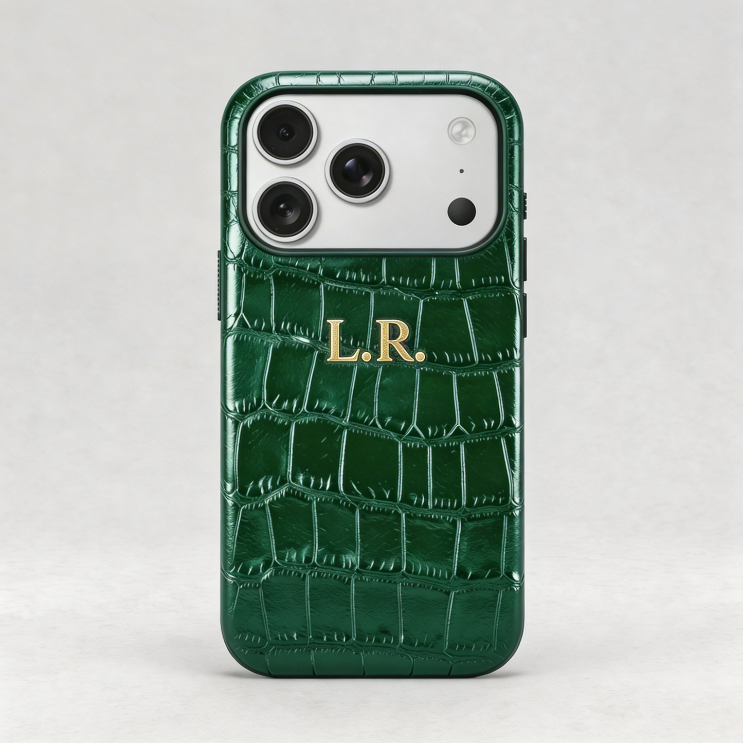 Pine Personalized Crocodile Leather iPhone Case