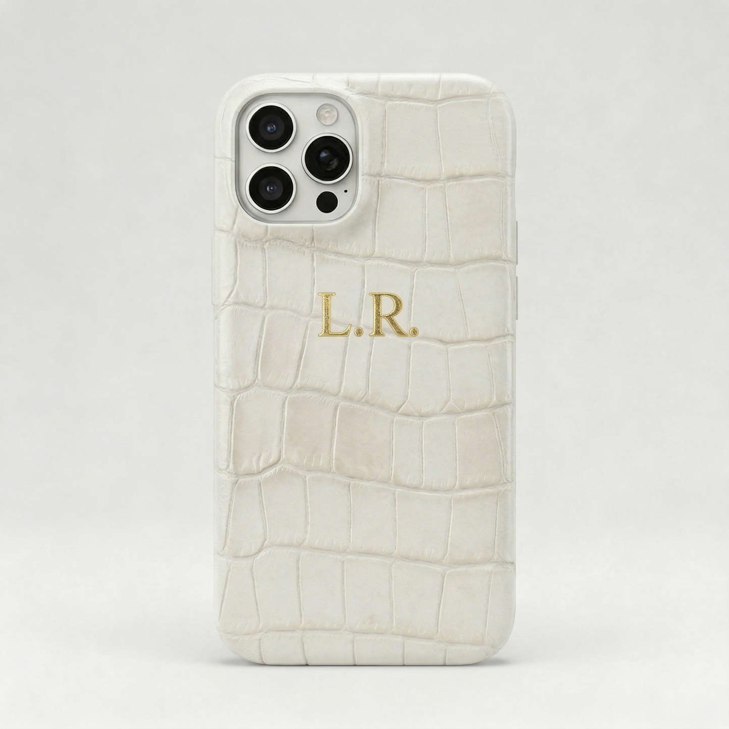 Crème Personalized Crocodile Leather iPhone Case
