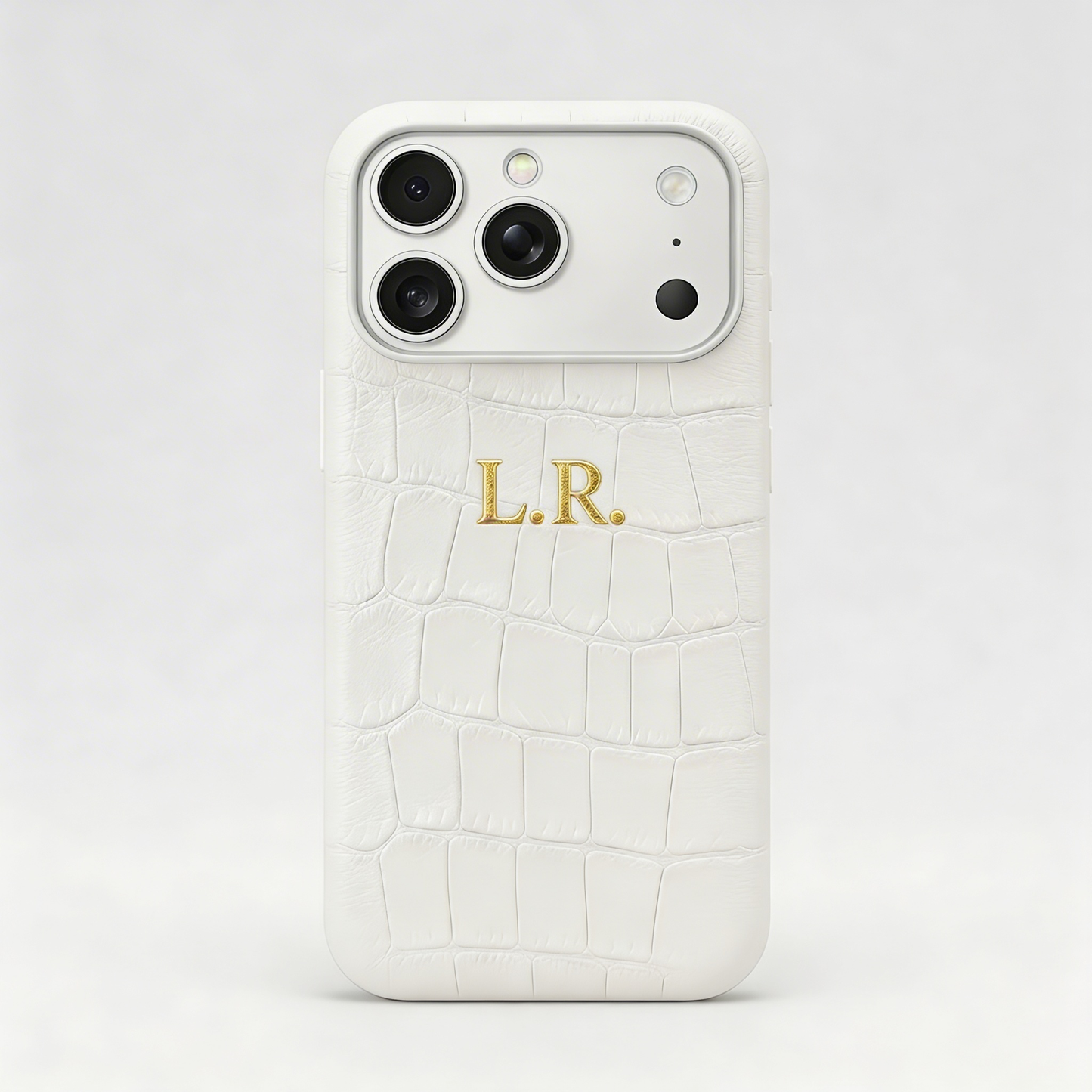 Crème Personalized Crocodile Leather iPhone Case
