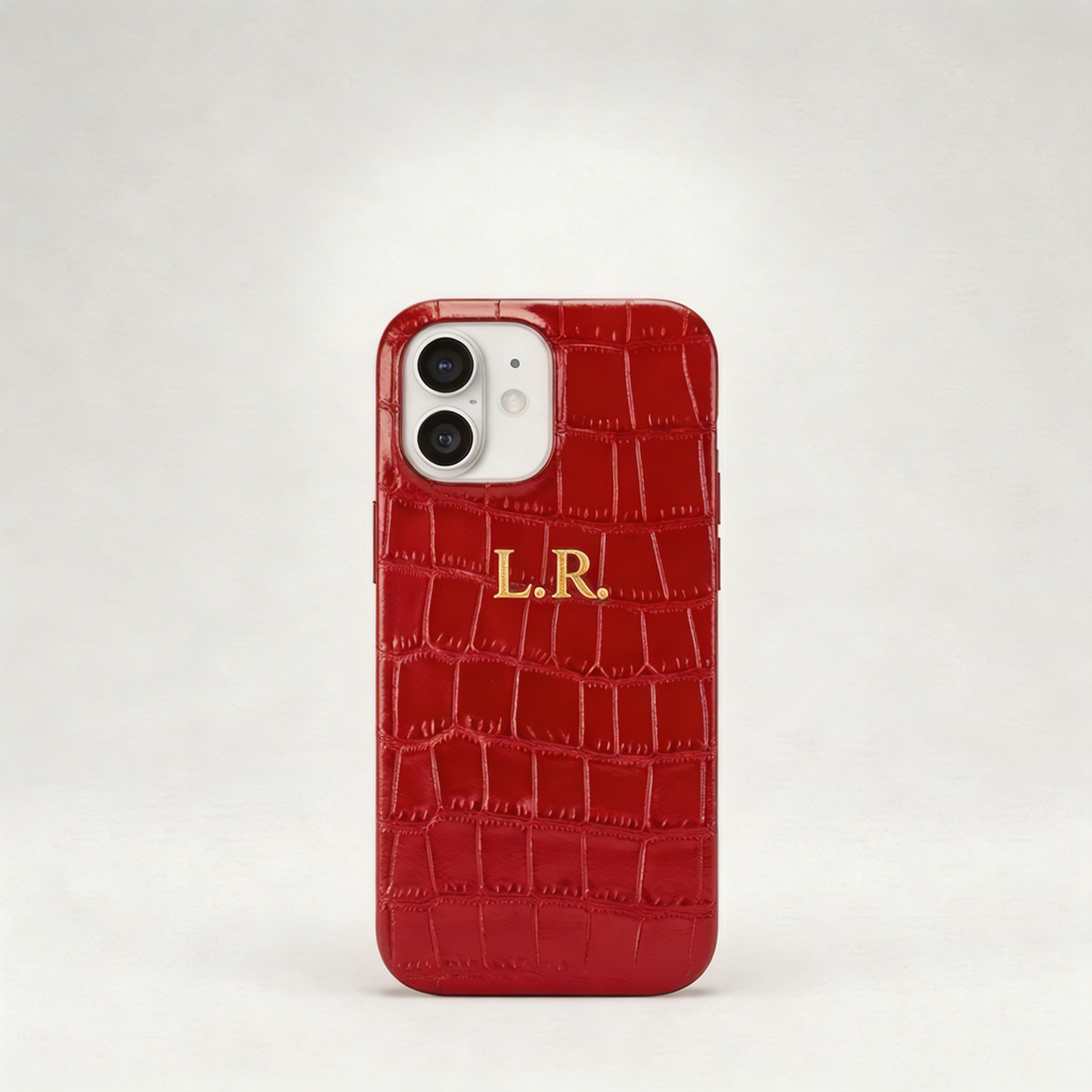 Crimson Personalized Crocodile Leather iPhone Case