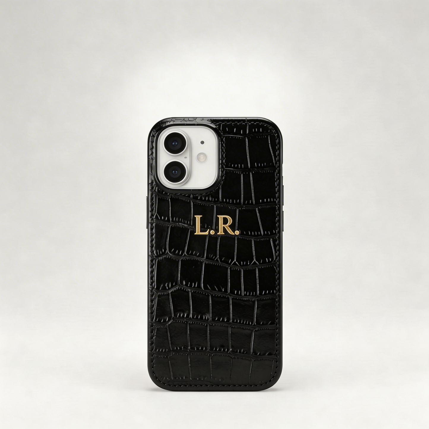 Obsidian Personalized Crocodile Leather iPhone Case