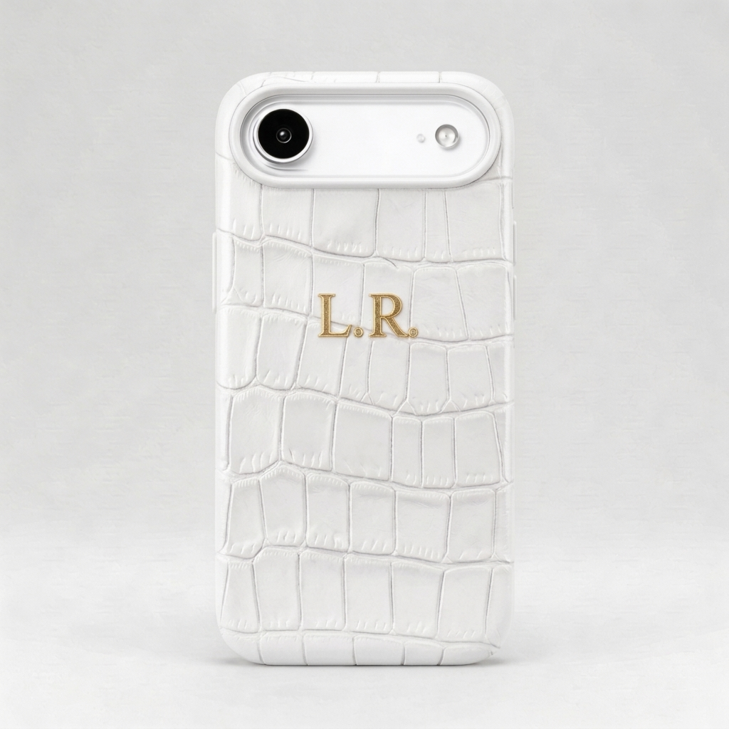 Crème Personalized Crocodile Leather iPhone Case